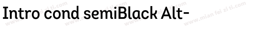 Intro cond semiBlack Alt字体转换